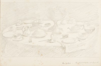 Sketch_17-034 Fox Talbot, Breakfast table at Lacock
