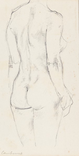 Sketch_17-039 Camberwell  figure study (1960s)