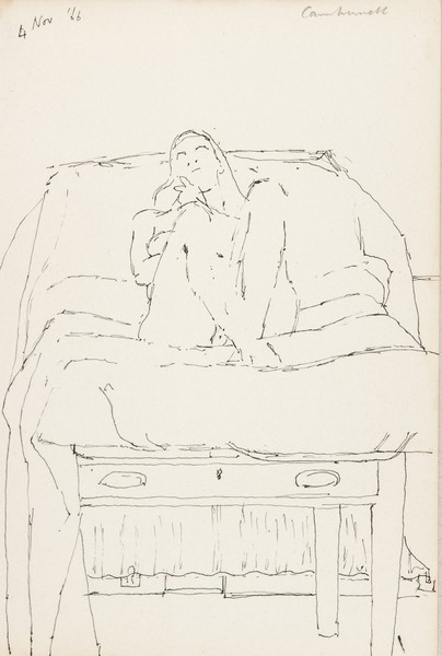 Sketch_17-042 Camberwell figure study (4th Nov 1966)