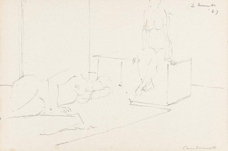 Sketch_17-045 Camberwell figure study (2nd Nov 1967)
