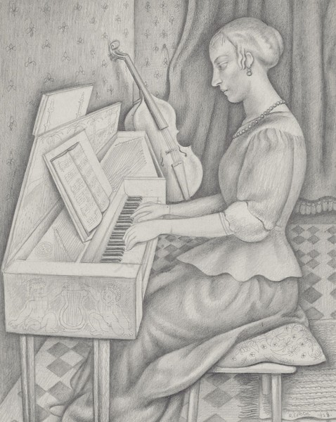 Design for Title Page: Harpsichord and Virginal Music (1928)