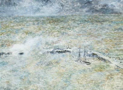 . . . later remembered in this painting from 1989 when he was 86