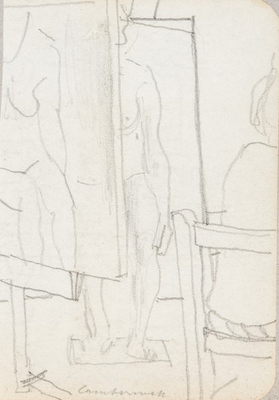 Sketch_17-058 Camberwell figure study and easel