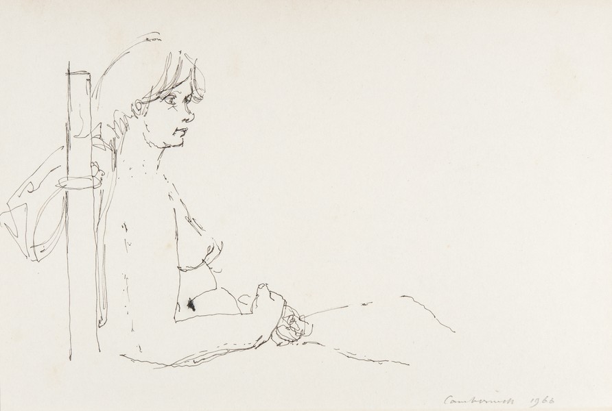 Sketch_17-059 Camberwell figure study sitting (1966)