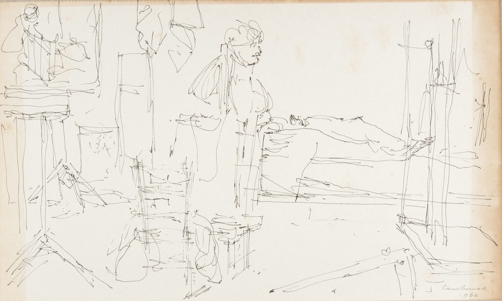 Sketch_17-061 Camberwell figure study and studio (1966)