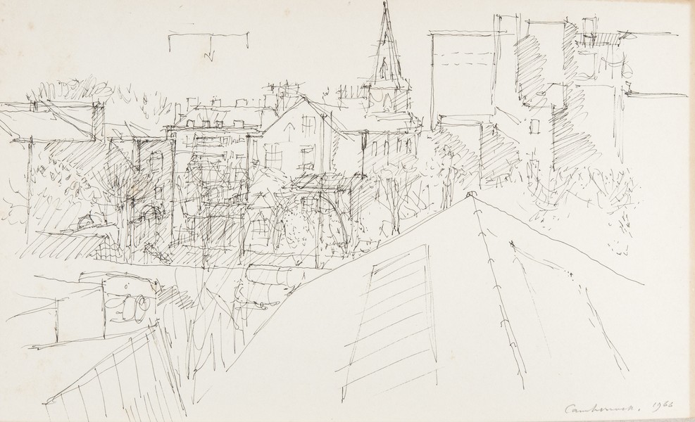 Sketch_17-063 Camberwell view from window (1966)