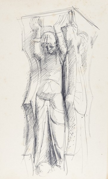 Sketch_17-068 church corbel figure (1960s)