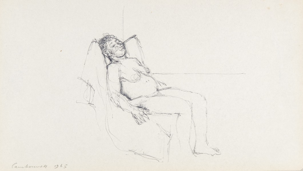 Sketch_17-101 Camberwell figure study in chair (1965)