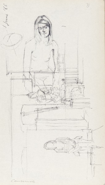 Sketch_17-104 Camberwell figure study and studio (3rd Jun 1965)