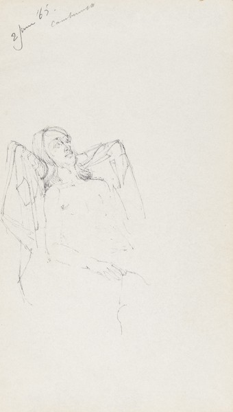 Sketch_17-109 Camberwell figure study in chair (2nd Jun 1965)