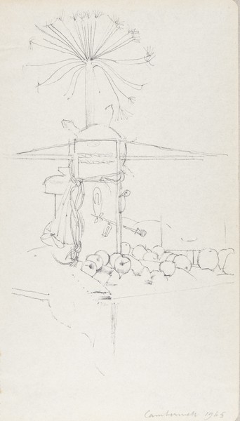 Sketch_17-112 Camberwell fruit sculpture flower still life (1965)