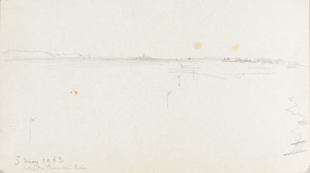 Sketch_17-117 Solent Beaulieu River (5th May 1963)