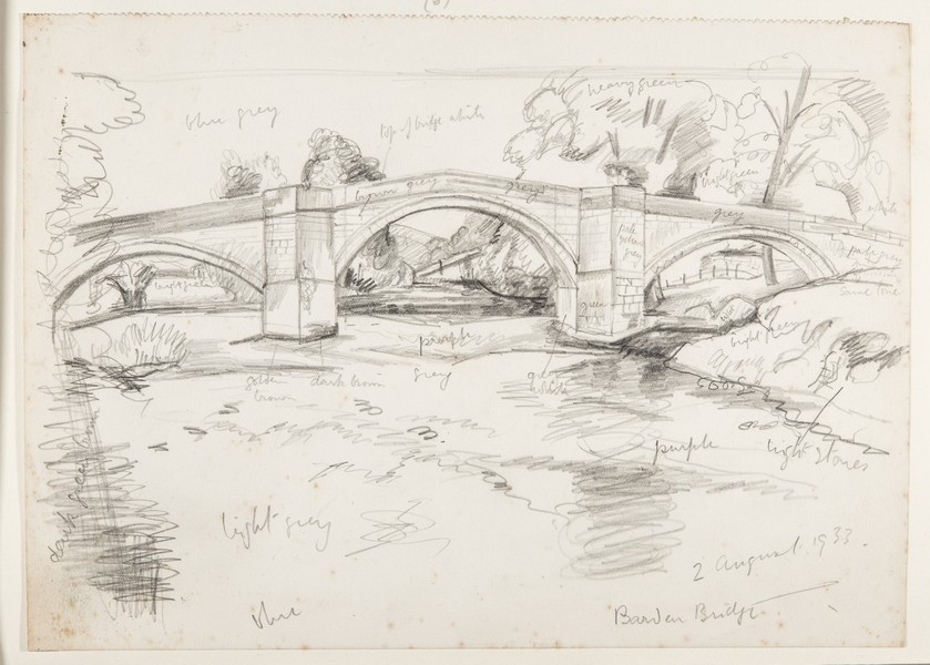 Sketch_20-010 Barden Bridge (2nd Aug 1933)