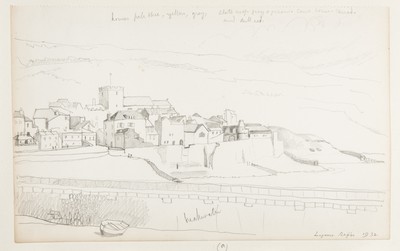 Sketch_20-028 Lyme Regis walls and town