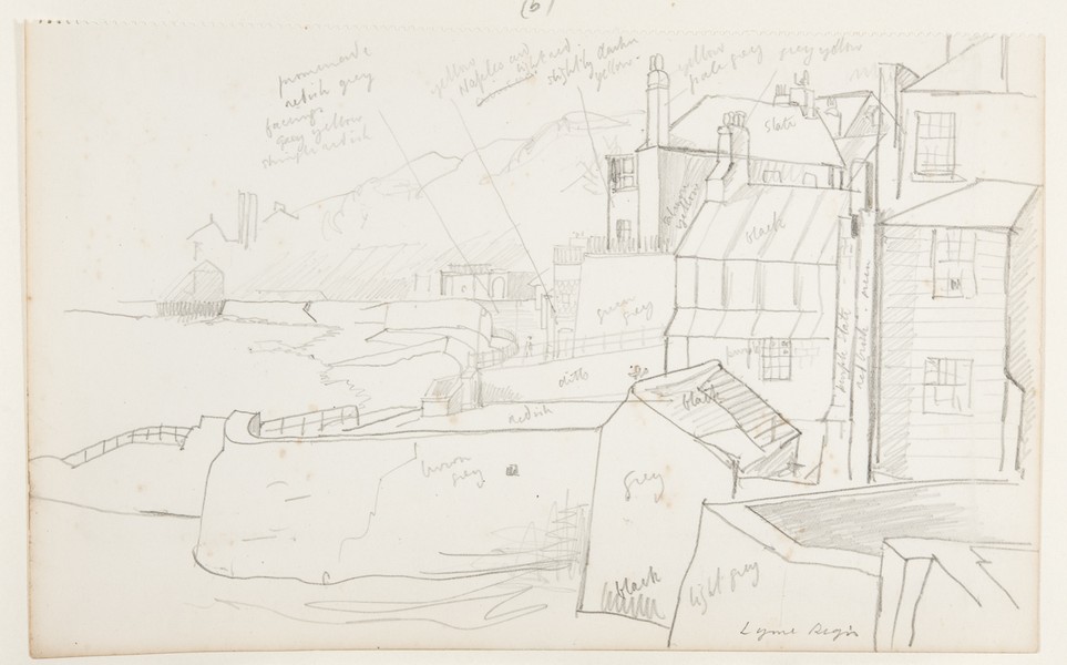 Sketch_20-031 from the Old Walls, Lyme Regis (c1932)