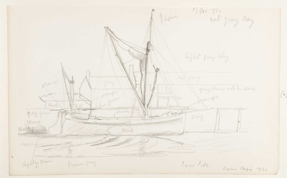 Sketch_20-039 unloading cement Lyme Regis (13th Dec 1932)