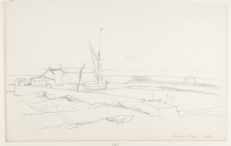 Sketch_20-041 The Cobb Lyme Regis (1932)