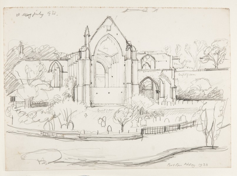 Sketch_20-047 Bolton Abbey (28th Jul 1933)