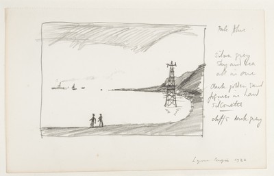 Sketch_20-050 cove and radio tower Lyme Regis