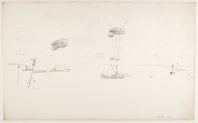 Sketch_20-061 barrage balloons, Hythe