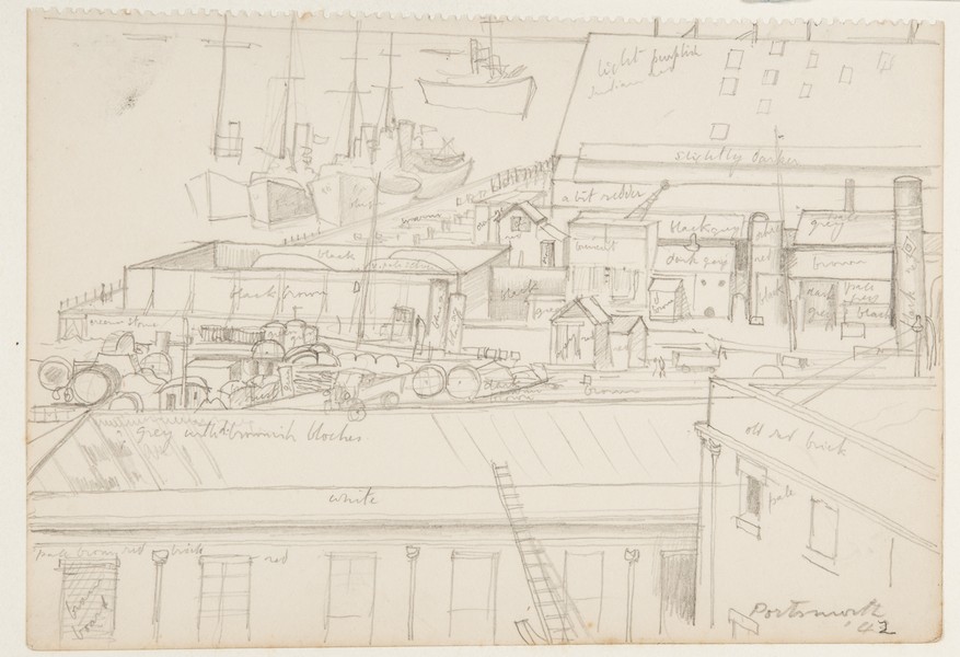 Sketch_20-070 Portsmouth docks (1942)