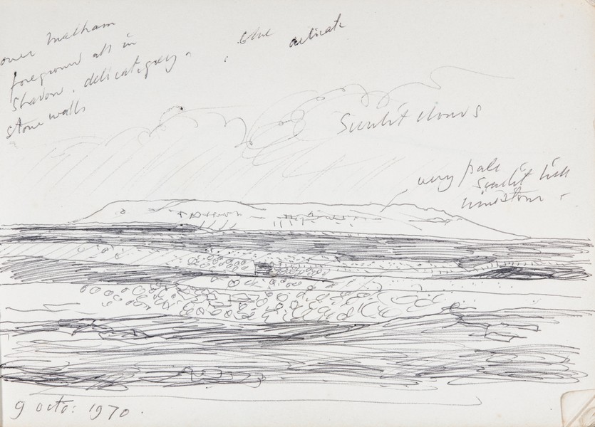 Sketch_03-02 High Malham Yorkshire landscape (9th Oct 1970)