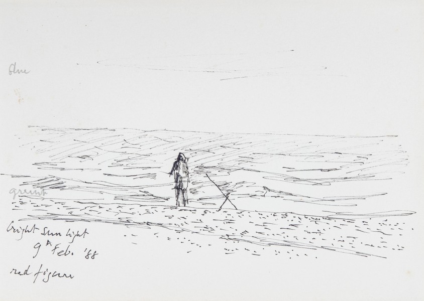 Sketch_03-19 red figure, fisherman (9th Feb 1988)