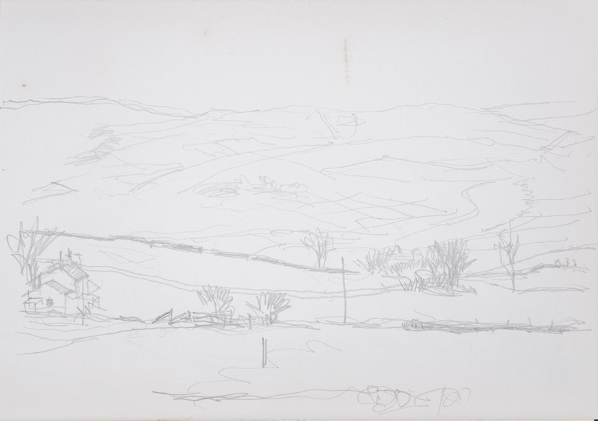 Sketch_09-07 Yorkshire landscape (1970s)