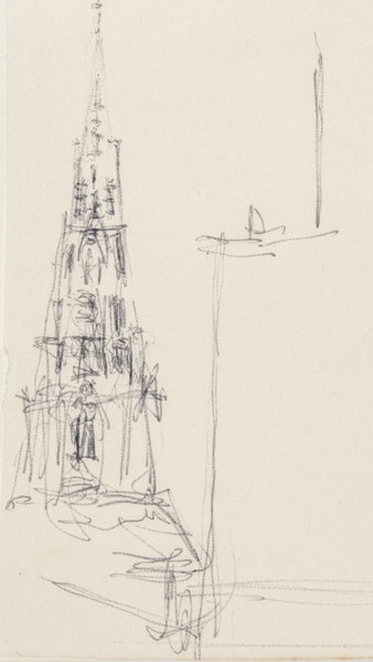 Sketch_20-106 church steeple (date unknown)