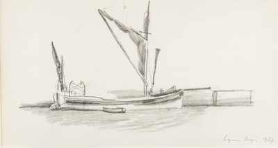 Sketch_20-114 sailing barge Lyme Regis