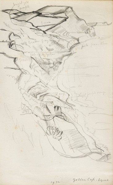 Sketch_20-117 Golden Cap, Lyme Regis (1932)