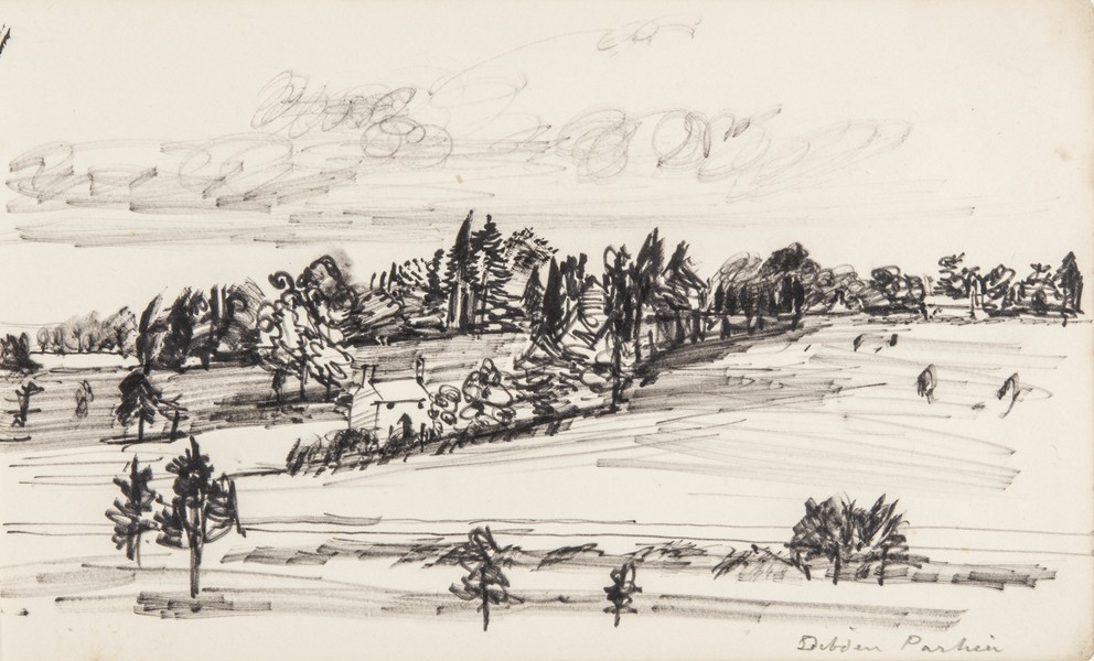 Sketch_20-125 landscape Dibden Purlieu (1960s or 70s)