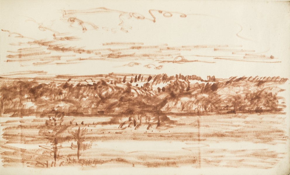 Sketch_20-128 heath and woodland The New Forest (1960s or 70s)