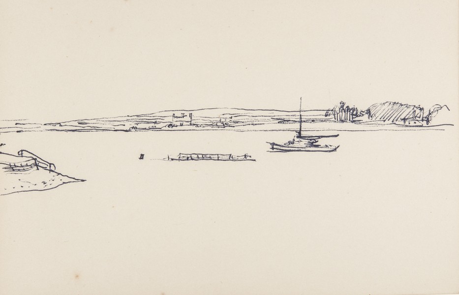Sketch_20-133  mouth of the Beaulieu River (Date unknown)