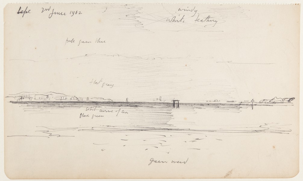 Sketch_20-135 marker to entrance to Beaulieu River, Lepe (3rd Jun 1962)