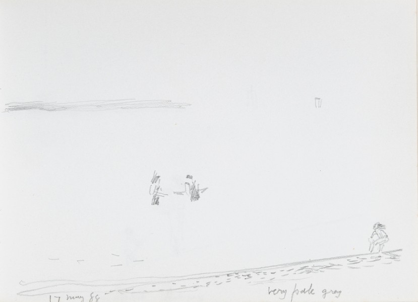 Sketch_03-34 figures in the sea (17th May 1988)