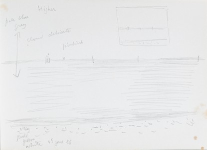 The channel markers point to this sketch as a possible source for the painting above.
