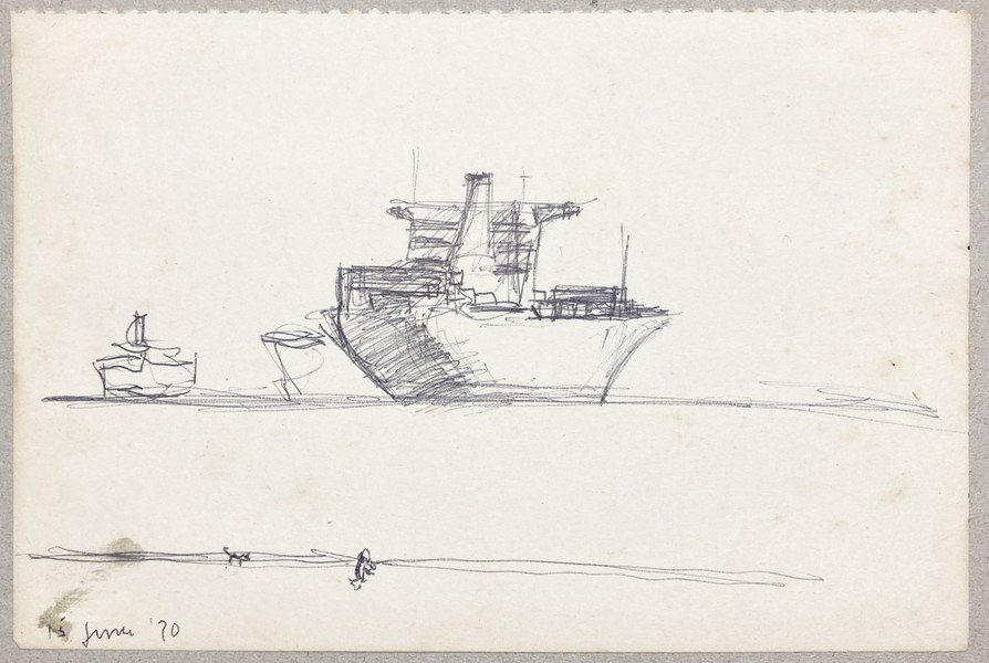 Sketch_18-16 container ship horizon (15th Jun 1970)
