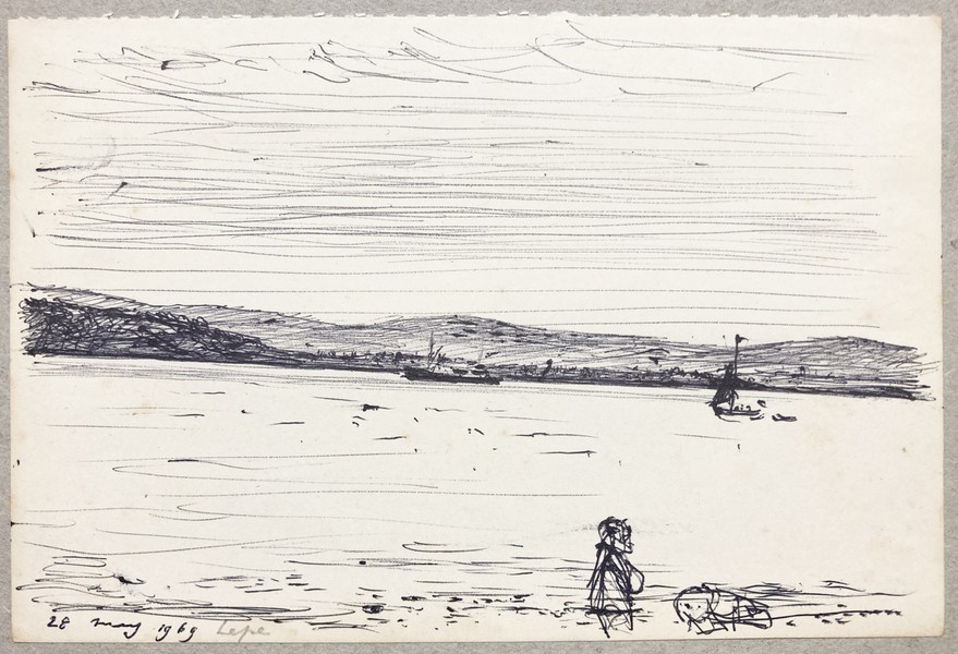 Sketch_18-20 Lepe view Isle of Wight (28th May 1969)