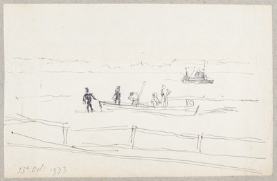 Sketch_18-40 pulling boat ashore