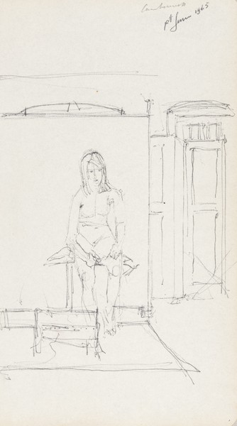 Sketch_17-108 Camberwell figure study in studio (1st Jun 1965)