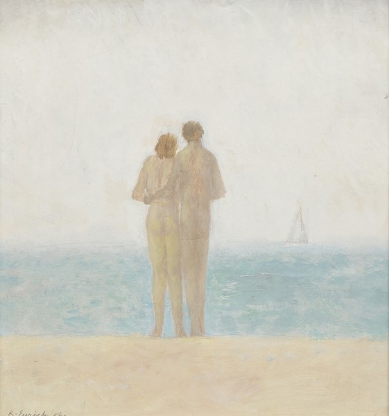 Nude Couple on Beach (1986)
