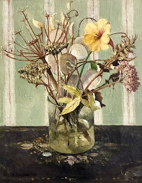 Still-life (Nasturtium and Honesty) (1957)